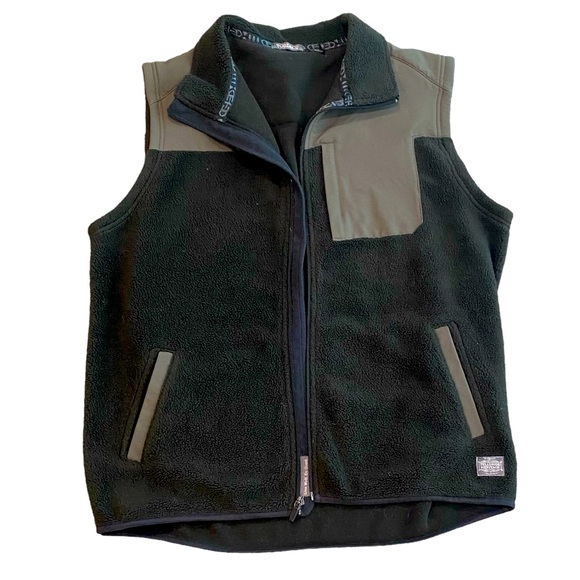 Toad&Co Men’s Brickland Full Zip Fleece Vest, Black and Gray Size L - Picture 1 of 7